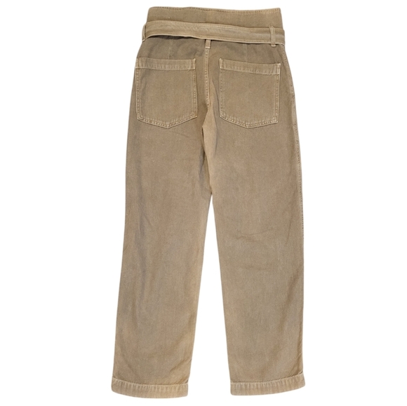 Citizens of Humanity Noelle Surplus Army Green Tan High Waist Paper Bag Waist 25 - Picture 3 of 15